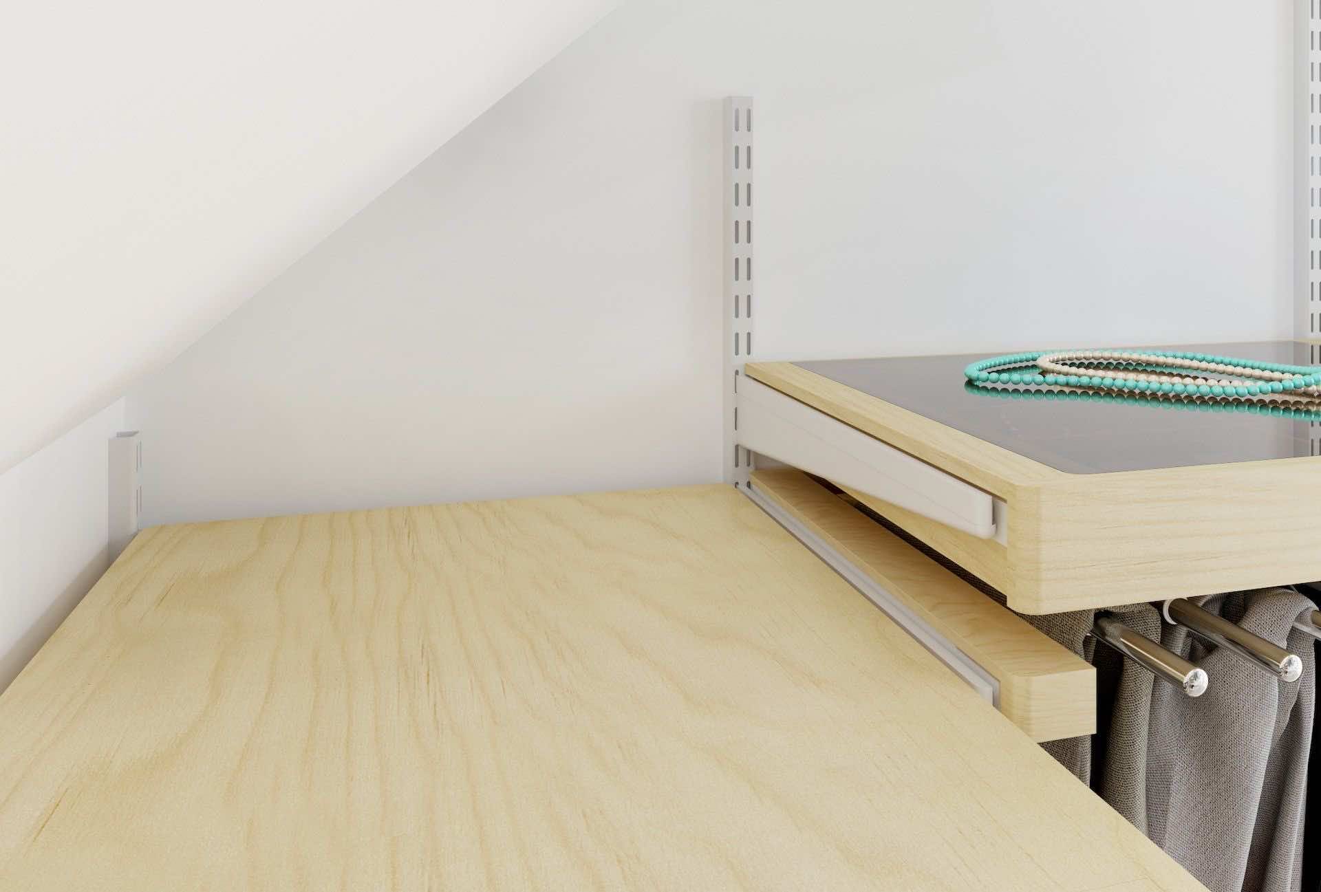 Гардеробная система для мансард — компактное решение в скошенном пространстве