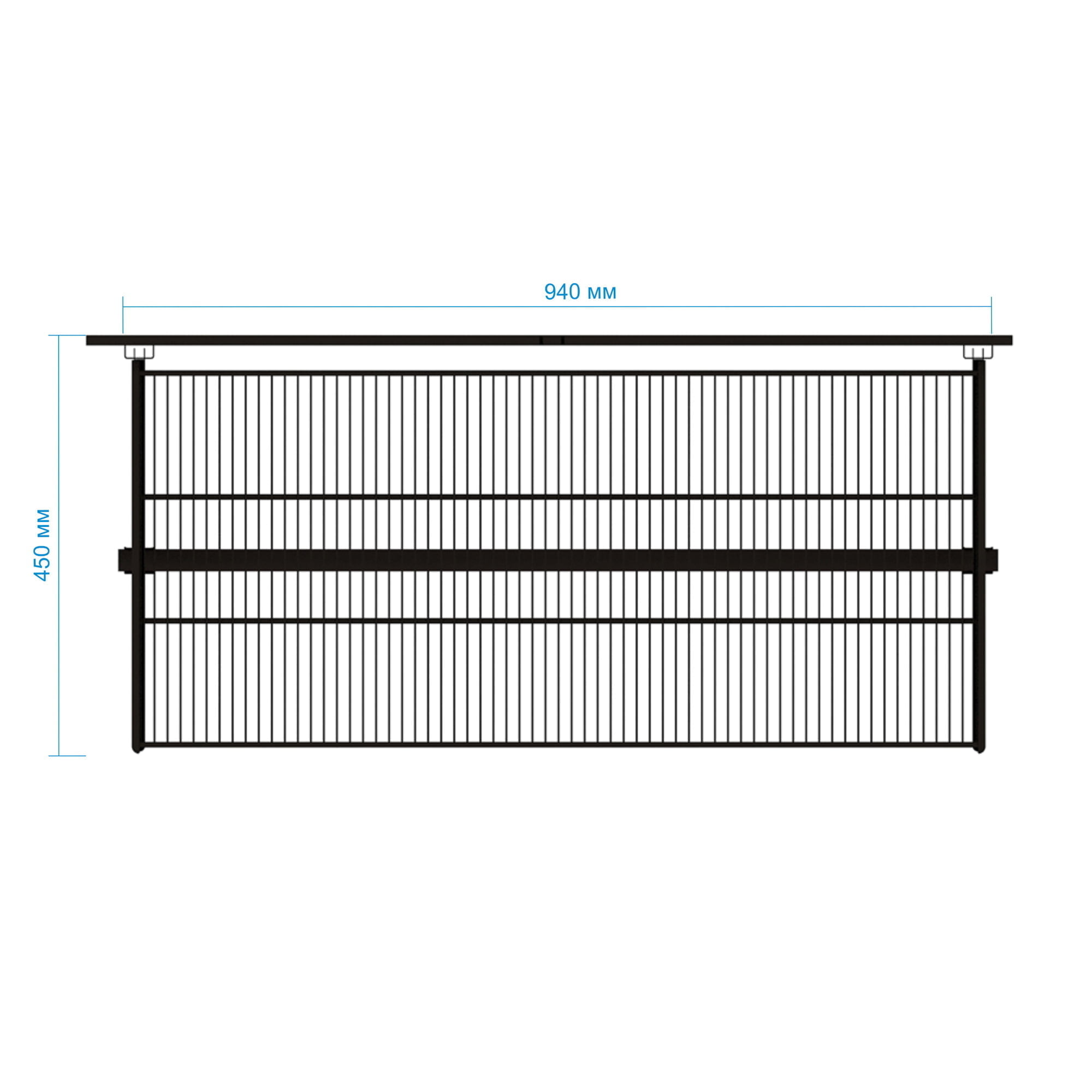Гардеробная система №7: окрашенная сталь, аккуратная линейная структура