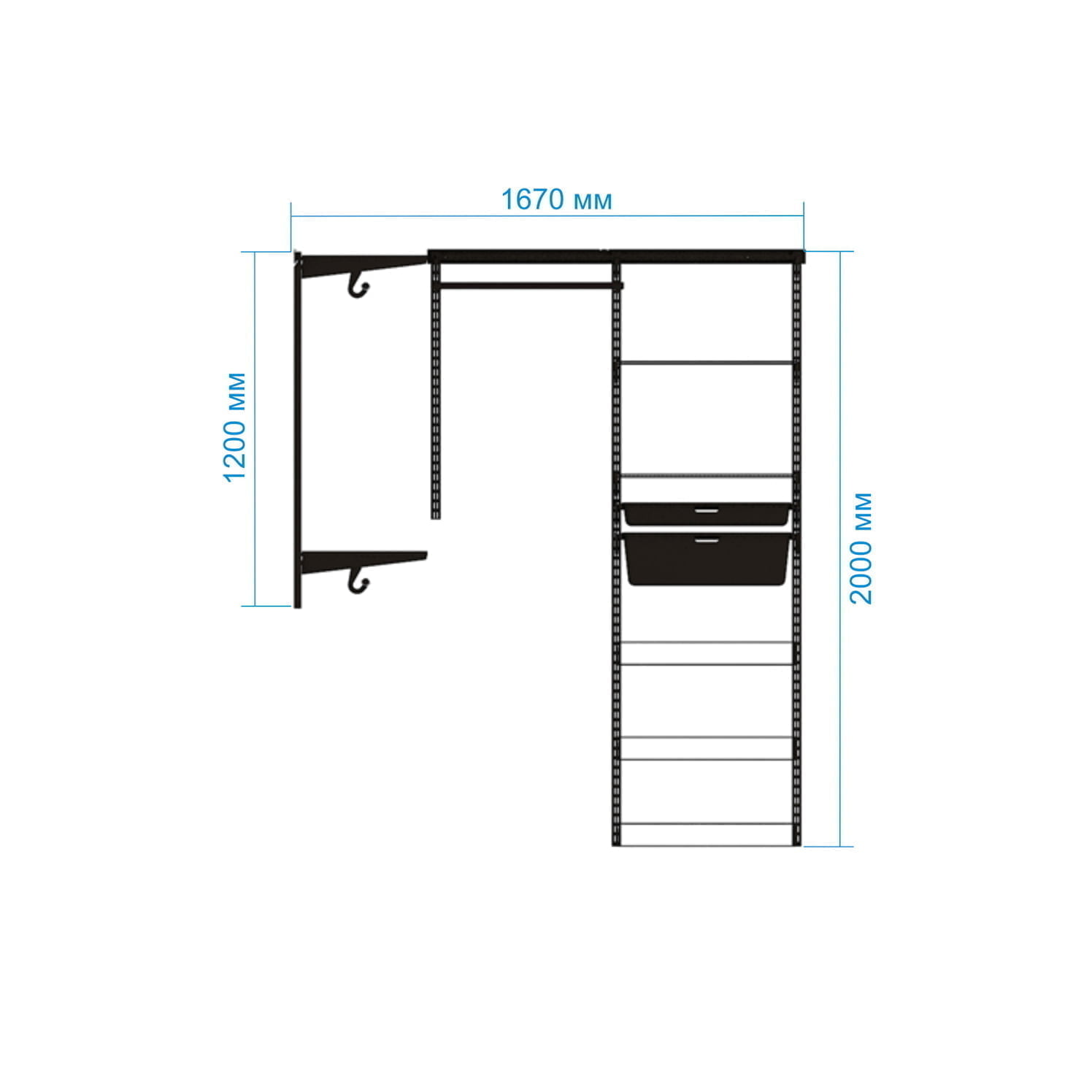 Гардеробная система Gardie для компактных пространств