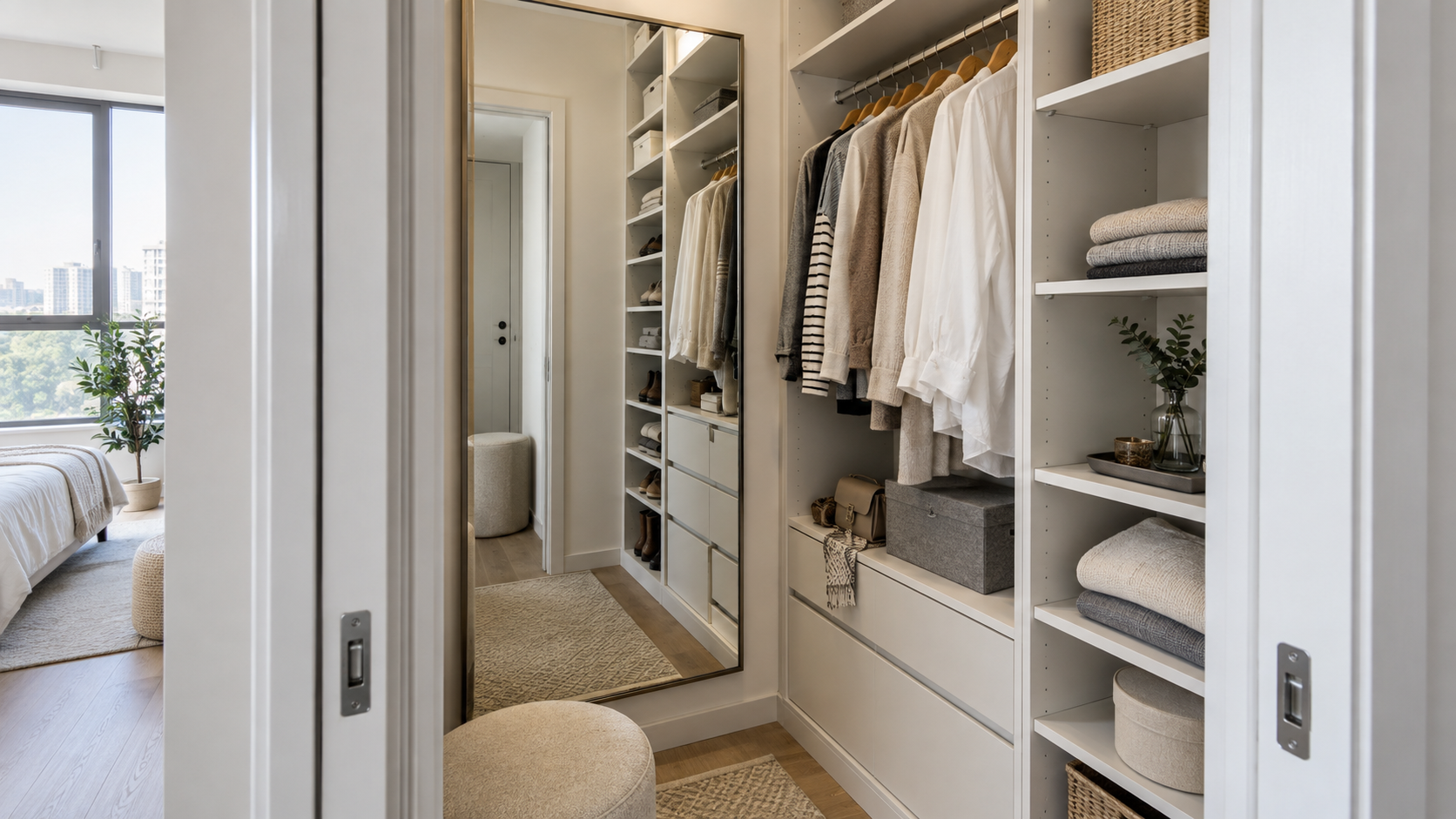 Новые идеи дизайна гардеробной для маленькой квартиры — тематическая иллюстрация