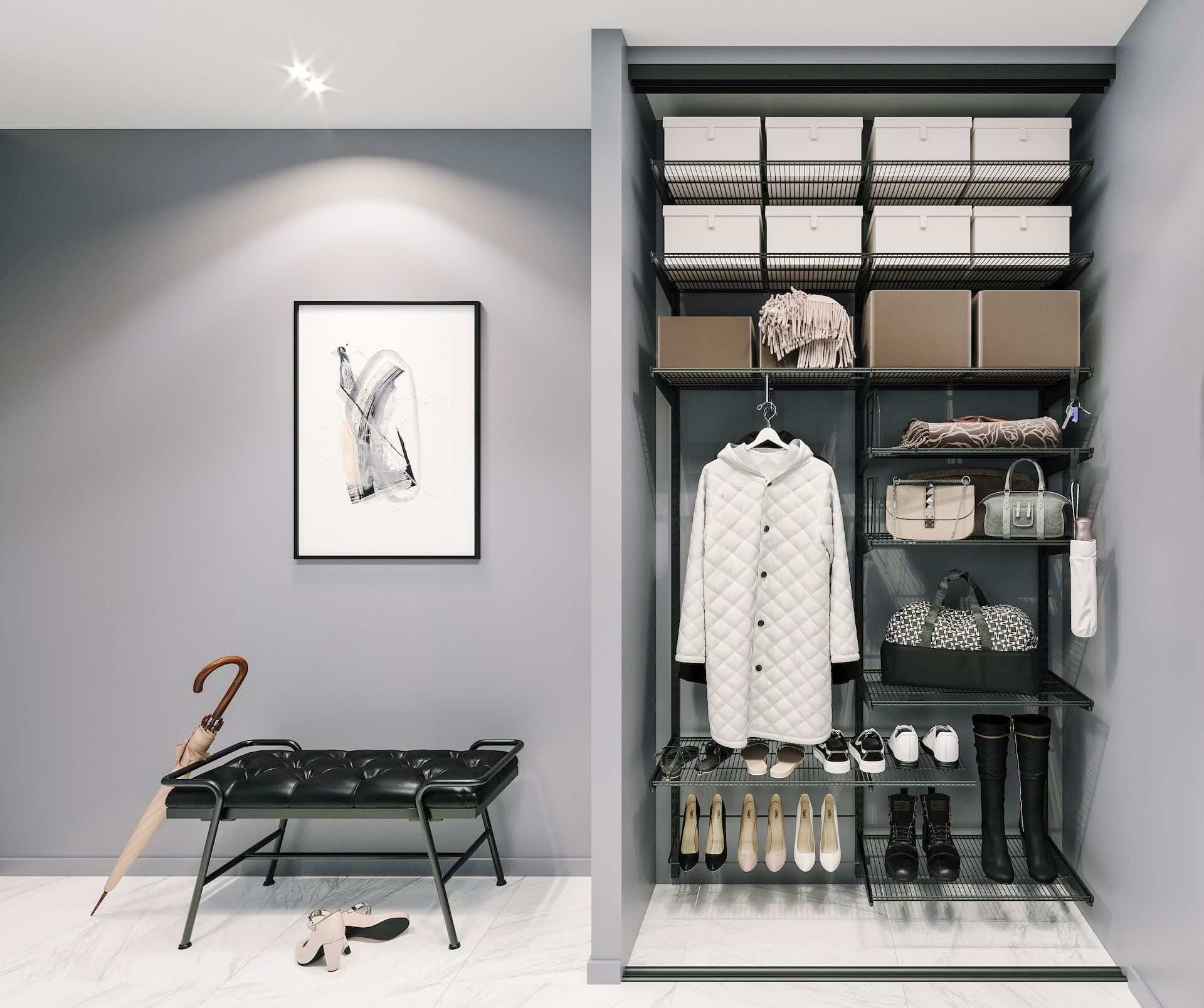 Гардеробная система GARDIE - рациональное использование пространства входной зоны