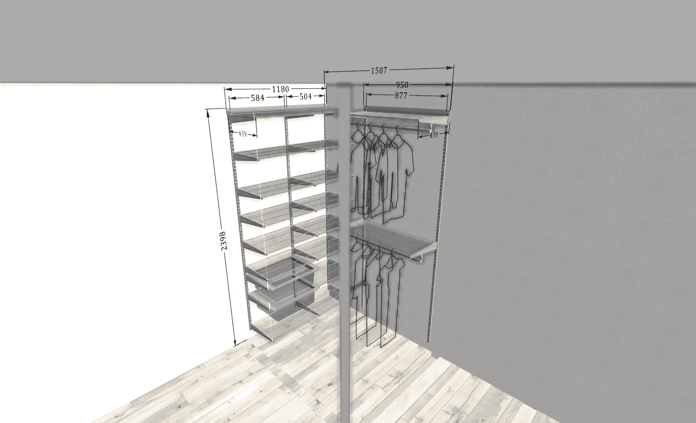 Гардеробная система со складными дверями — удобный доступ к вещам при экономии пространства
