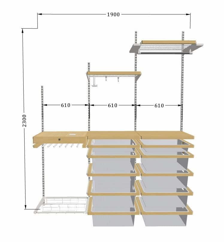 Гардеробная система для мансард — компактное решение в скошенном пространстве