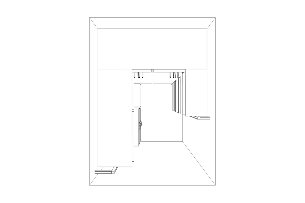 Гардеробная система Vitra Black из алюминия и лдсп с индивидуальным дизайном