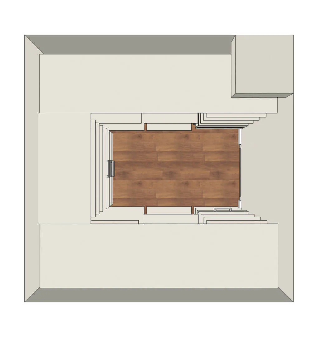 Гардеробная система Stilos Alum  ссимметричной композицией