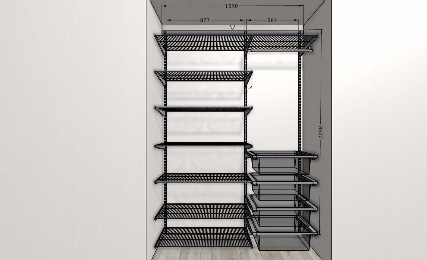 Шкаф-купе в спальню , 210x65x240 см,  двери-купе, индивидуальное изготовление