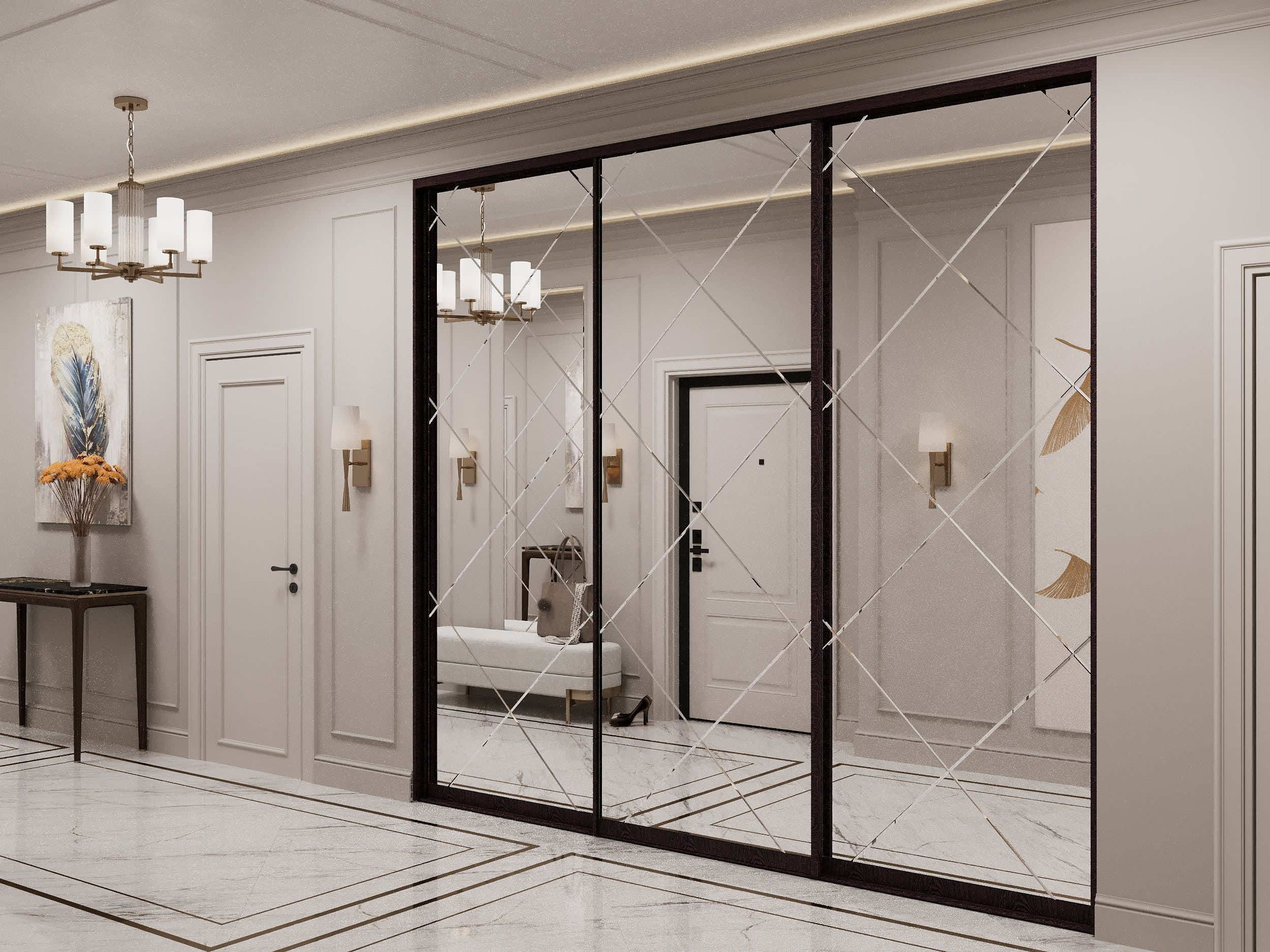 Шкаф-купе для гостиной/прихожей, размер 210x65x240 см