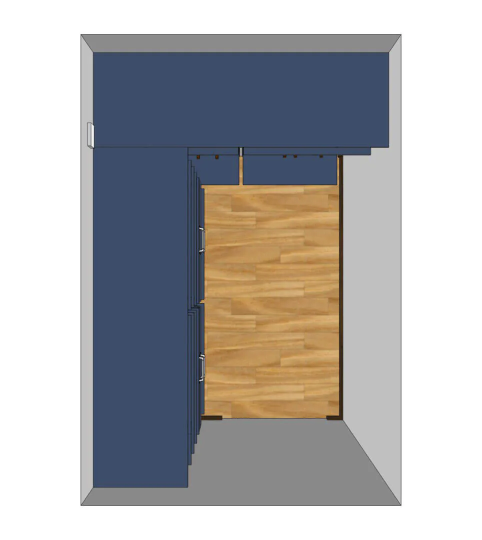 Гардеробная система Stilos из алюминиевого профиля с индивидуальным дизайном