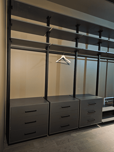 Модуль хранения с ящиками и штангами