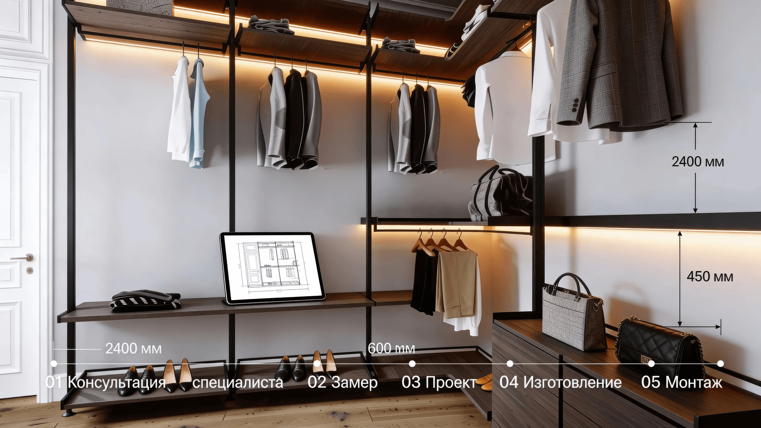Формат консультации по гардеробным системам в GarderobeMaster