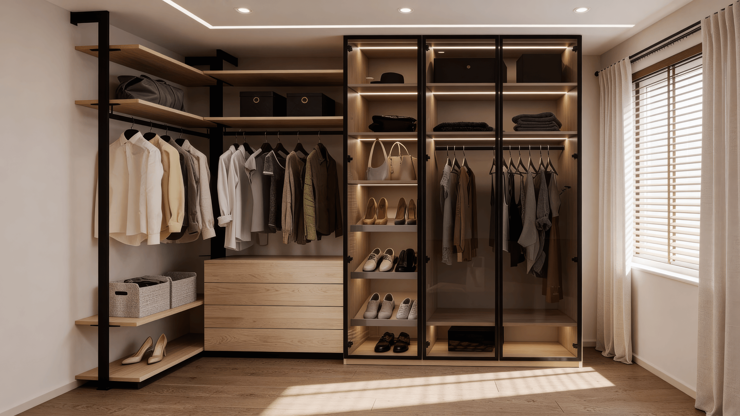 Перегородки и двери-купе