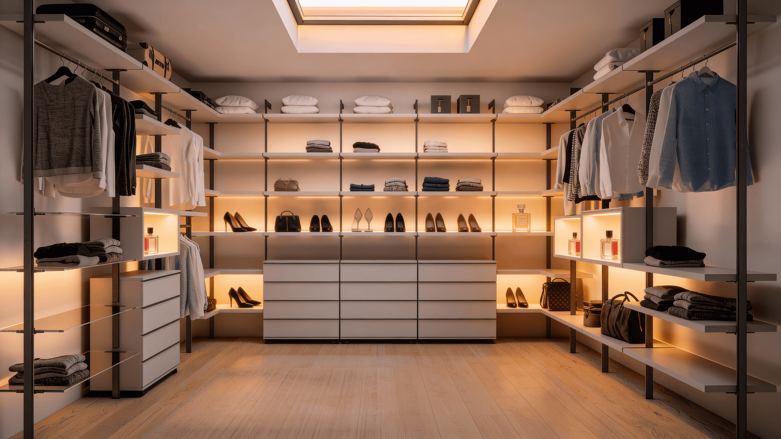 Гардеробные системы на заказ под конкретное помещение, а не «на глаз»