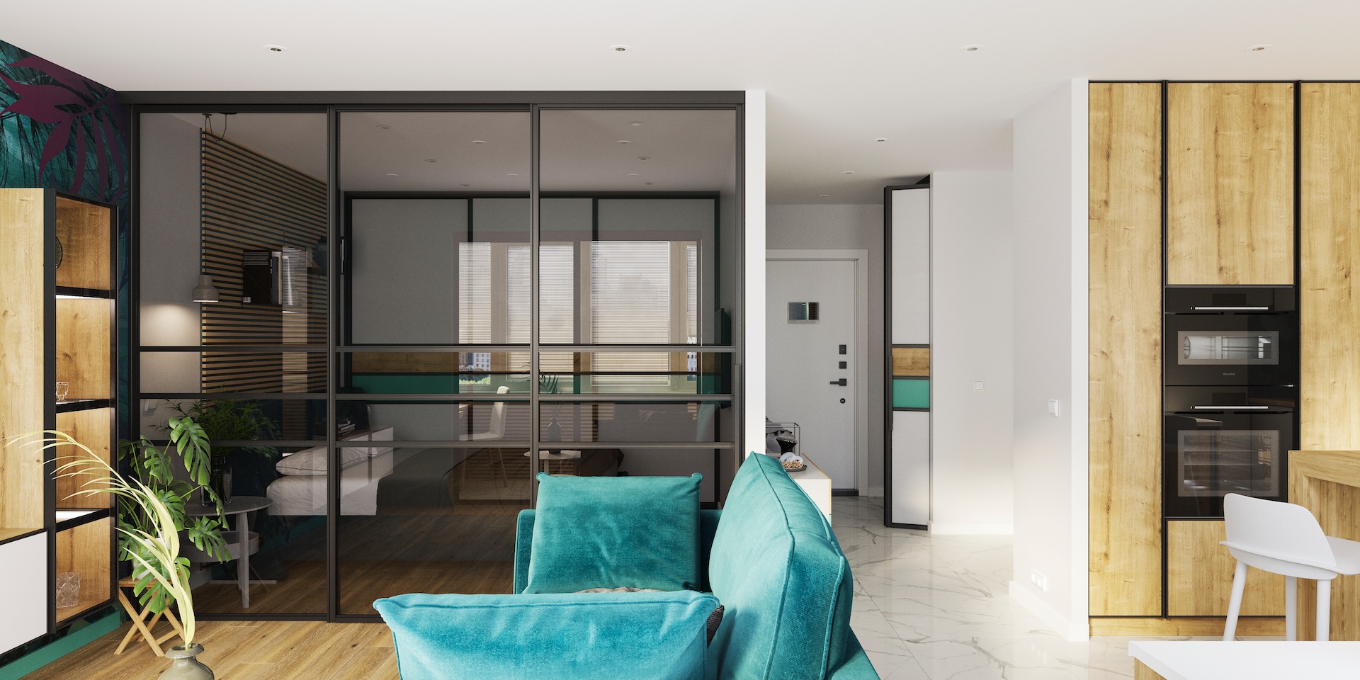 Перегородки и двери-купе