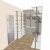 Гардеробная система Vitra с направляющими BLUM в белой древесине — гардеробные системы — ракурс 4, гардеробная на заказ