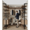 Гардеробная система Vitra Black с дверями купе и LED-подсветкой — ракурс 2, гардеробная на заказ