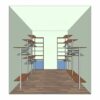 Гардеробная на стойках Vitra Alum с натуральным декором Орех Дижон — ракурс 6, гардеробная на заказ