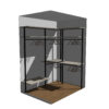 Гардеробная на стойках Vitra в кашемировом сером цвете — гардеробные системы — ракурс 10, гардеробная на заказ