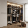 Гардеробная на стойках Vitra Black с высоким комфортом и вместительностью — сгенерированное изображение 1
