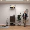 Комплект для прихожей 1-модульный VITRA черный, 60×50×270 см — сгенерированное изображение 2