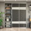 Гардеробная в нише и двери-купе «Венге» - фото 5