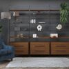 Комплект для 3-модульного стеллажа VITRA (ВИТРА) (для гостиной) 2000х500 - фото 3