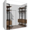 Гардеробная система Vitra Black на металлических стойках — гардеробные системы — ракурс 3, гардеробная на заказ