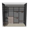 Гардеробная на стойках Stilos Black с высококачественным ЛДСП Egger — ракурс 3, гардеробная на заказ