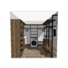 Гардеробная система Vitra с черным профилем и декором Дуб Санта-Фе — гардеробные системы — ракурс 4, гардеробная на заказ