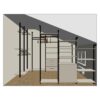 Гардеробная система VITRA в кашемировом сером цвете для мансарды — ракурс 3