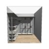 Гардеробная на стойках Vitra в светло-сером цвете — ракурс 3