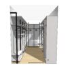 Гардеробная на стойках Vitra с декором Ясень Тронхейм — Гардеробная система VITRA — ракурс 4, гардеробная на заказ