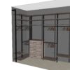 Гардеробная на стойках Stilos Black с высококачественным ЛДСП Egger — ракурс 4, гардеробная на заказ