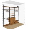 Гардеробная система Vitra Black на металлических стойках — гардеробные системы — ракурс 4, гардеробная на заказ