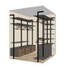 Гардеробная система Stilos Black с алюминиевыми профилями и ЛДСП Egger, ракурс 4