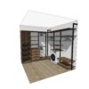 Гардеробная система Vitra с черным профилем и декором Дуб Санта-Фе — гардеробные системы — ракурс 5, гардеробная на заказ