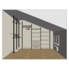 Гардеробная система VITRA в кашемировом сером цвете для мансарды — ракурс 4