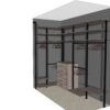Гардеробная на стойках Stilos Black с высококачественным ЛДСП Egger — ракурс 5, гардеробная на заказ