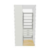 Современная гардеробная система из белого ЛДСП премиум класса — гардеробные системы — ракурс 5, гардеробная на заказ