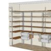 Гардеробная система Vitra на металлических стойках с ЛДСП Egger — гардеробные системы — ракурс 4, гардеробная на заказ