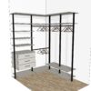 Гардеробная система на стойках Vitra Black с высококачественным ЛДСП Egger — гардеробная на стойках — ракурс 5, гардеробная на заказ