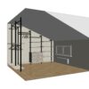 Гардеробная система VITRA в кашемировом сером цвете для мансарды — ракурс 5