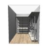 Гардеробная на стойках Vitra в светло-сером цвете — ракурс 5