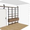 Открытая гардеробная система Vitra Black с алюминиевыми профилями — ракурс 4, гардеробная на заказ