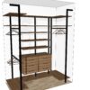 Гардеробная система Vitra Black с металлическими стойками и ЛДСП Egger — Гардеробная на стойках — ракурс 5, гардеробная на заказ