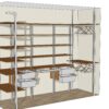 Гардеробная система Vitra на металлических стойках с ЛДСП Egger — гардеробные системы — ракурс 5, гардеробная на заказ