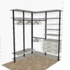 Гардеробная система на стойках Vitra Black с высококачественным ЛДСП Egger — гардеробная на стойках — ракурс 6, гардеробная на заказ