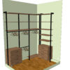 Гардеробная система Stilos Black с отделкой Gardie, ракурс 3