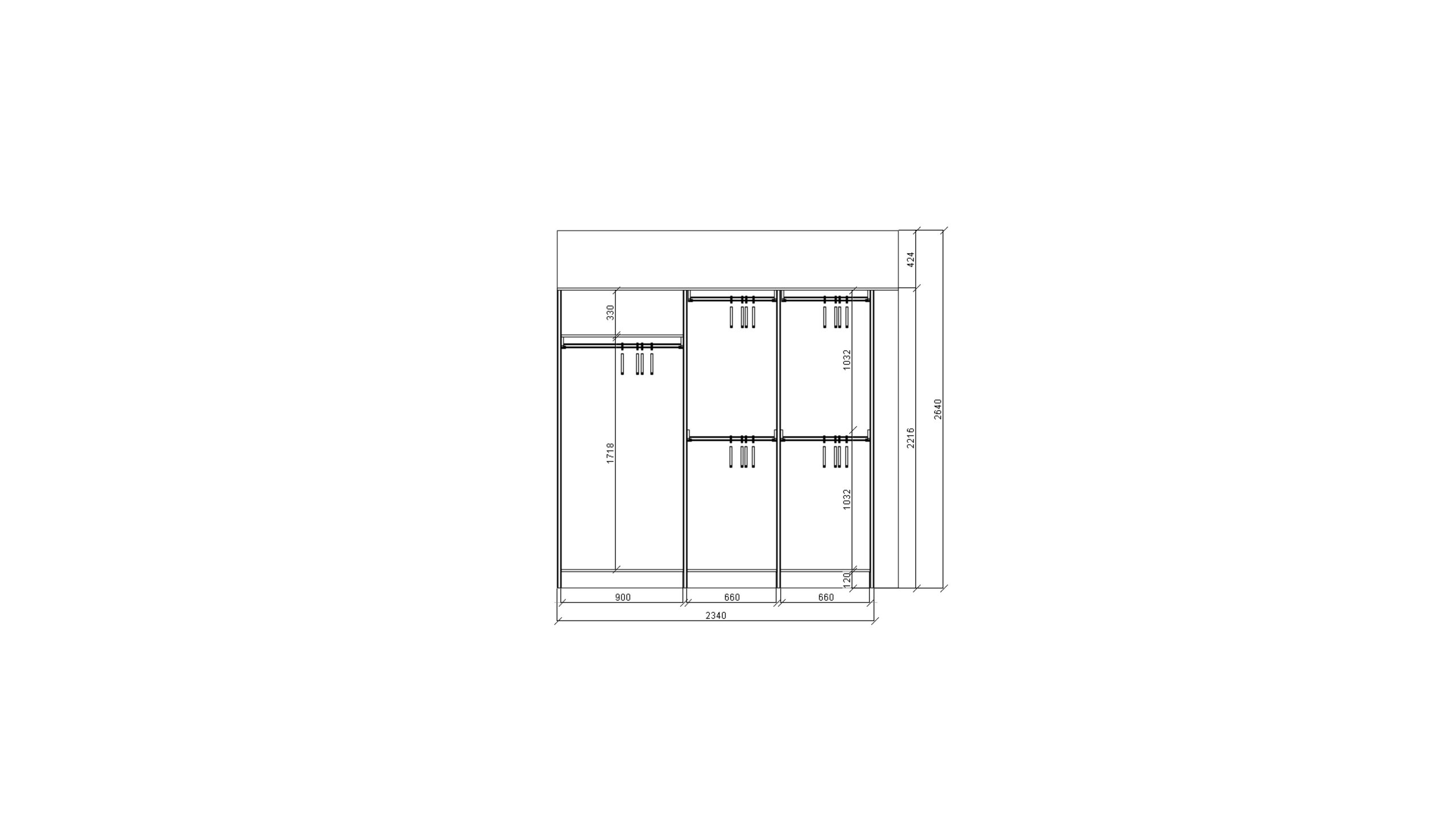 Гардеробная на стойках Vitra в светло-сером цвете — ракурс 7