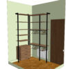 Гардеробная система Stilos Black с отделкой Gardie, ракурс 4