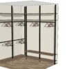 Гардеробная на стойках Vitra Black с высококачественным ЛДСП Egger — гардеробные системы — ракурс 5, гардеробная на заказ